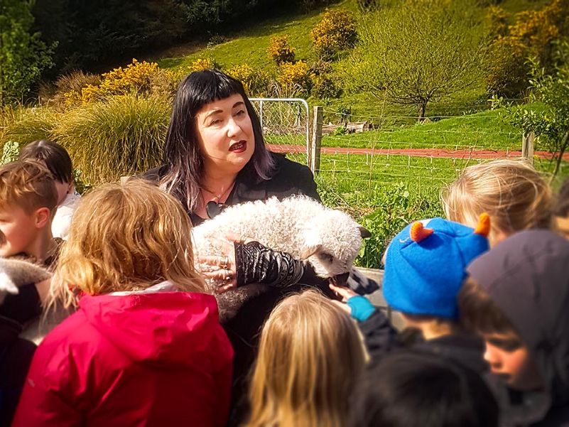 Ann Guiding Farm Tour